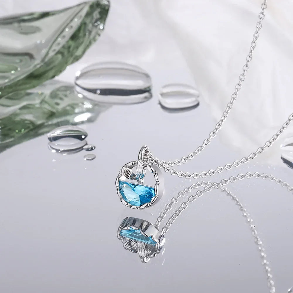 Mermaid Blue Pendant Necklace