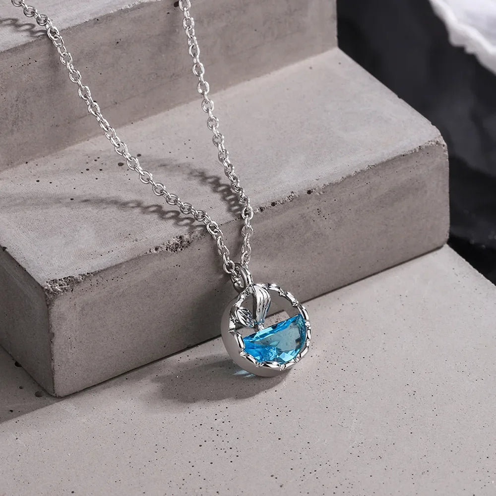 Mermaid Blue Pendant Necklace