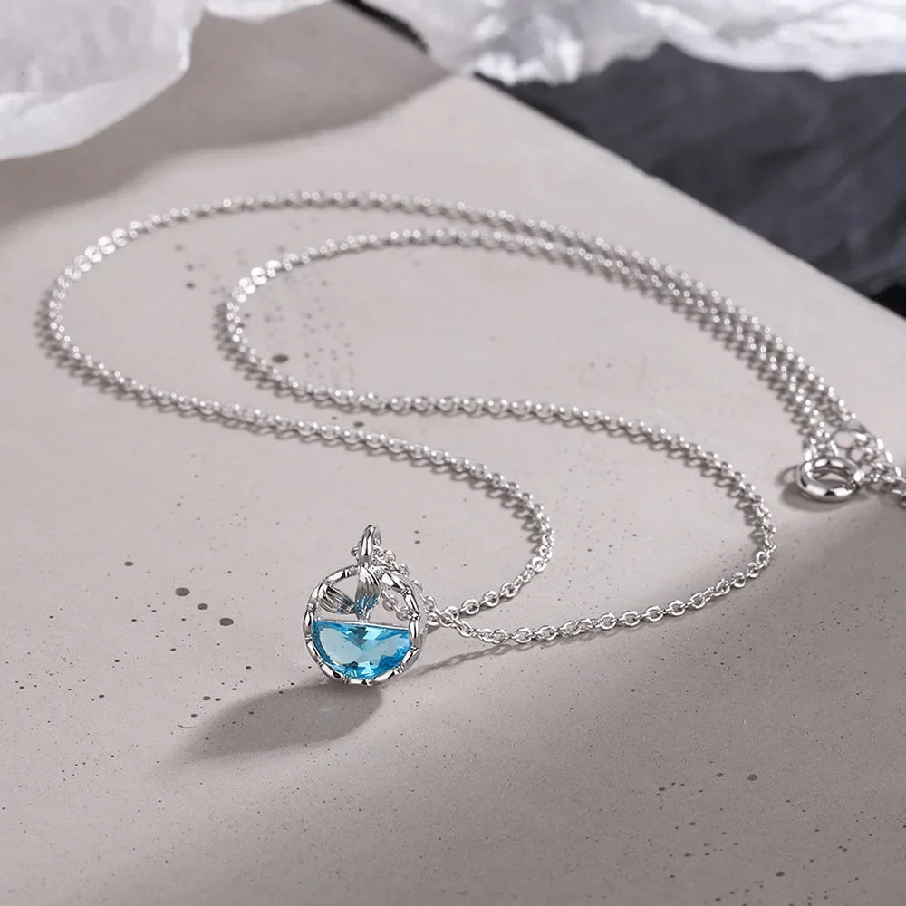 Mermaid Blue Pendant Necklace